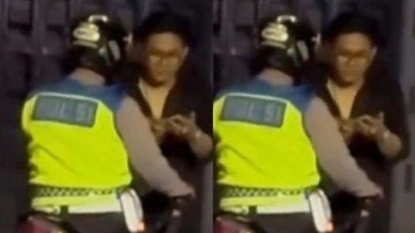 VIRAL DUGAAN PUNGLI - Tangkapan layar menunjukkan oknum Polisi lalu lintas Polsek Medan Baru diduga meminta uang dengan cara transfer lewat aplikasi kepada pelanggar lalu lintas, Senin (12/5/2025). Saat ini oknum polisi tersebut sudah diperiksa. Fakta baru dikuak Propam Polrestabes Medan.