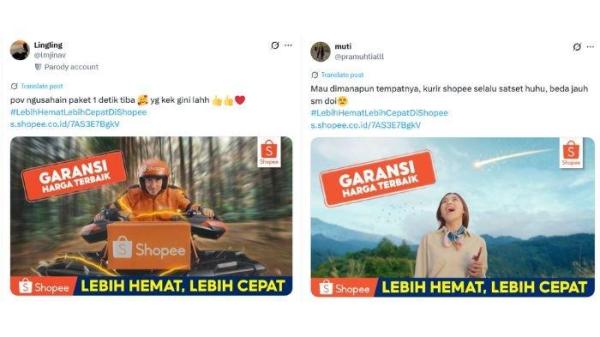 Iklan Shopee jadi perbincangan di media sosial X