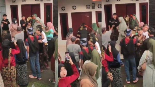 PERNIKAHAN VIRAL - Tangkapan layar pernikahan viral di Lombok, NTT pada Selasa (24/6/2025). asib Nurdiana yang mengaku masih gadis kini terbongkar sudah menjadi janda sebanyak tiga kali. 