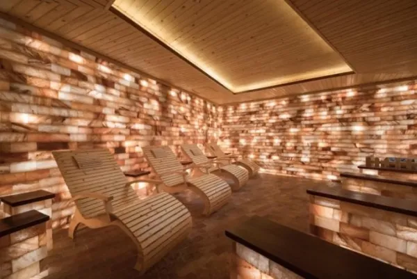Wellness seekers can heat up in the sauna and then cool off in the ice grotto at the innovative ESC Spa. Photo courtesy of