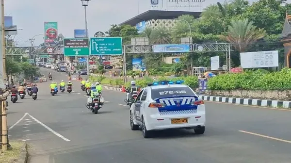 One way arah Jakarta di Puncak siang ini (Muchamad Sholihin/detikcom)