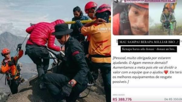 DONASI UNTUK AGAM - Kekecewaan Tim SAR pada Agam Rinjani, singgung soal open donasi.