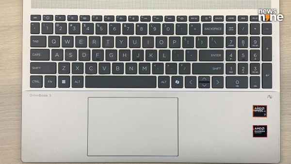 The comfortable keyboard with its large trackpad is one of the highlights of the device. (Image Credit: Aditya Madanapalle/News9).