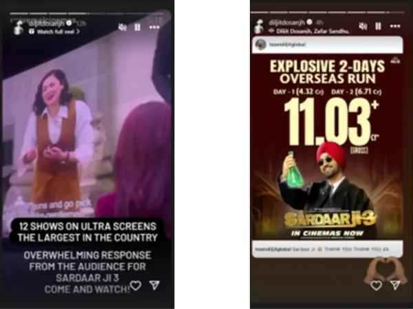 Diljit Instagram stories Diljit Instagram stories