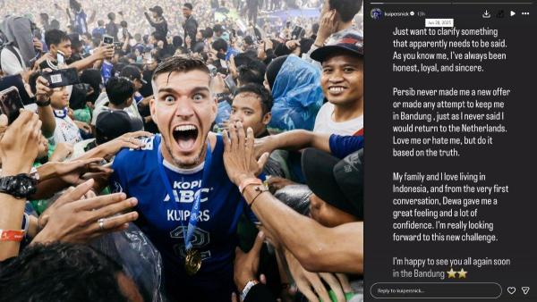 NICK KUIPERS - Nick Kuipers beri klarifikasi setelah ia dihujat dan diunfollow Bobotoh seusai merapat ke Dewa United.