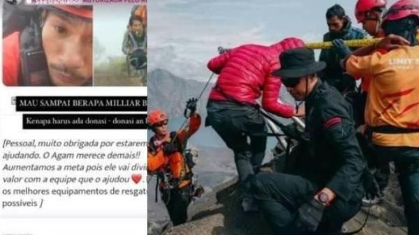 EVAKUASI JULIANA - Agam Rinjani, pemandu di Gunung Rinjani yang ikut menangani proses evakuasi pendaki asal Brasil, Juliana Marins yang tewas pada Rabu (25/6/2025).