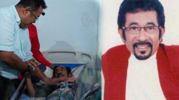 TUTUP USIA - Almarhum Hamdan ATT ketika masih hidup, Mendiang saat dikunjungi oleh Rano Karno saat sakit. Penyanyi dangdut senior tersebut meninggal dunia pada Selasa, (1/7/2025) pukul 12.00 WIB.