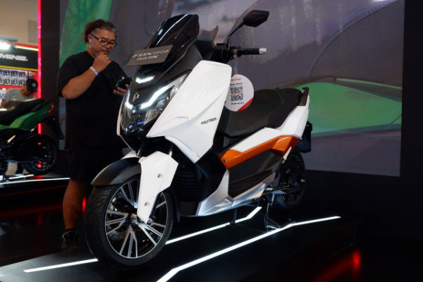 Motor listrik Polytron Fox 500 di IMOS 2024. Foto: Sena Pratama/kumparan