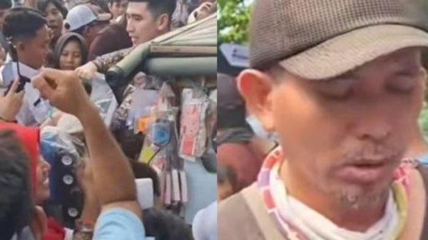 RUGI USAI DIBORONG - Kastimatong penjual mainan mengaku rugi setelah diborong Verrell Bramasta.