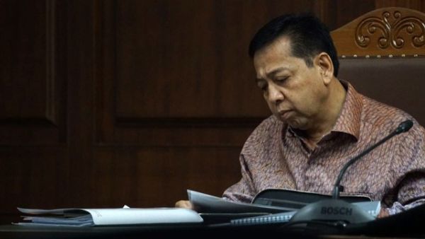 Setnov di sidang pemeriksaan saksi kasus eKTP Foto: Intan Alfitry Novian/kumparan
