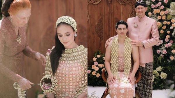 SIRAMAN - Pasangan selebriti Luna Maya dan Maxime Bouttier menjalani prosesi siraman. Keduanya menikah di Bali pada Rabu (7/5/2025).