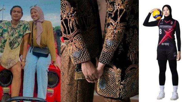 BAJU PENGANTIN MEGAWATI - Atlet voli Megawati Hangestri Pertiwi memajang sepasang baju pengantin menjelang pernikahannya dengan Dio Novandra Wibawa, Jumat (4/7/2025) hari ini.