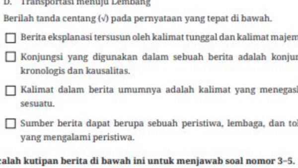 KUNCI JAWABAN - Soal nomor 2 Buku Bahasa Indonesia Kelas 9 SMP Kurikulum Merdeka.