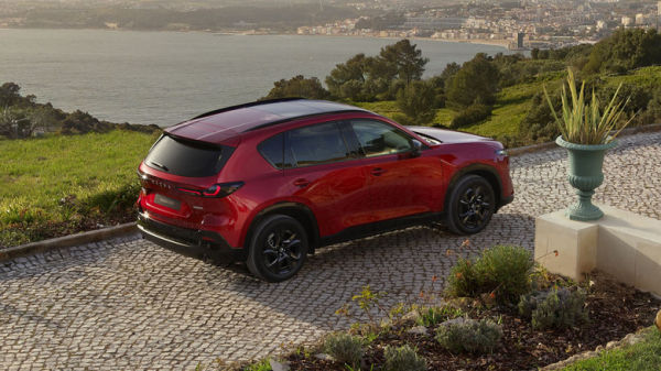 2026 Mazda CX-5 parked on a cobblestone road
