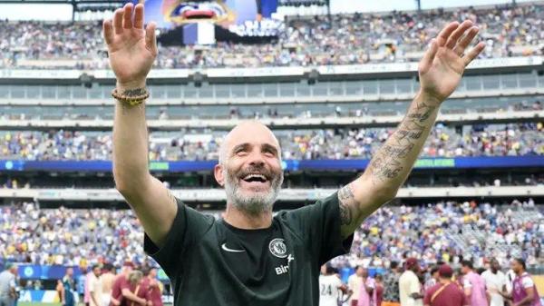 SELEBRASI - Ekspresi Enzo Maresca setelah membawa timnya, Chelsea mengalahkan Fluminense pada semifinal Piala Dunia Antarklub 2025 di MetLife Stadium, Rabu (9/7/2025). Foto diambil dari website FIFA Club World Cup 2025 pada Rabu, 9 Juli 2025.