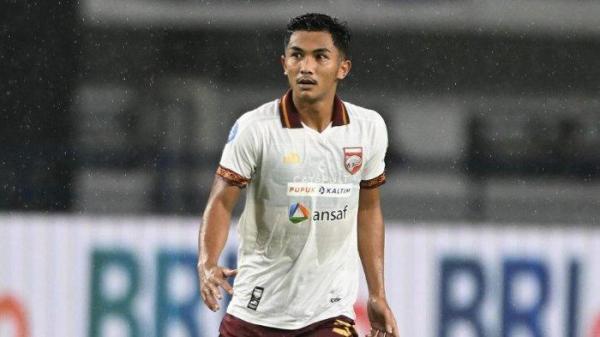 Rivaldo Pakpahan saat memperkuat Borneo FC Samarinda pada kompetisi Liga 1 2024/2025.