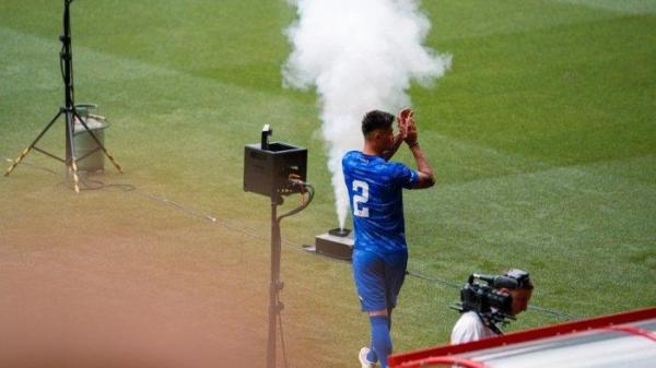 MEES HILGERS - Pemain Timnas Indonesia, Mees Hilgers dalam acara Open Day FC Twente untuk menyambut musim baru Eredivisie 2025/2026, Minggu (13/7/2025). (Website Twente - 14/7/2025)