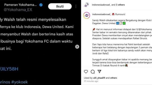 Bek kanan Timnas Indonesia, Sandy Walsh dikabarkan gabung Dewa United
