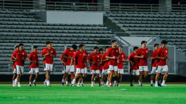 LATIHAN TIMNAS U23 - Para pemain Timnas U23 Indonesia melakukan latihan menjelang pertandingan melawan Brunei Darussalam di fase grup A Piala AFF U23 2025, Senin (14/7/2025). (Website ASEAN UTD - 15/7/2025)