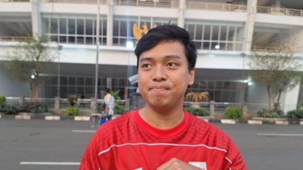 SUPORTER TIMNAS INDONESIA - Andika Honda, salah satu suporter Timnas Indonesia
