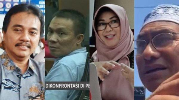 POLEMIK IJAZAH JOKOWI - mantan Menteri Pemuda dan Olahraga (Menpora) Roy Suryo, ahli digital forensik Rismon Sianipar, dokter Tifauzia Tyassuma, DAN Wakil Ketua Tim Pembela Ulama dan Aktivis (TPUA) Rizal Fadillah, dilaporkan ke polisi atas dugaan penghasutan terkait isu ijazah palsu Presiden ke-7 RI, Joko Widodo (Jokowi), Rabu (23/4/2025).