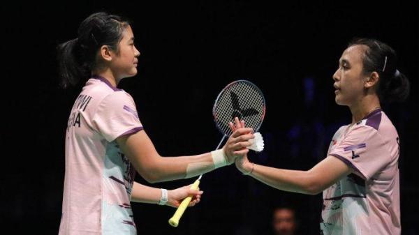 Febriana Dwipuji Kusuma/Amallia Cahaya Pratiwi harus angkat koper di babak perempat final Denmark Open 2023.