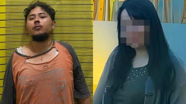 DRIVER OJOL TEWAS - (kiri) Motif SR, pelaku yang tega menghabisi nyawa Sevi Ayu Claudia (30) (kanan), driver ojol wanita yang ditemukan tewas dalam kondisi terbungkus kardus di pinggir Jalan Kedamean, Kabupaten Gresik, Jawa Timur (Jatim) pada Minggu (27/7/2025) pagi.