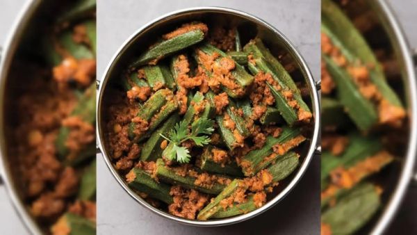Low-oil bhindi masala and jowar roti
