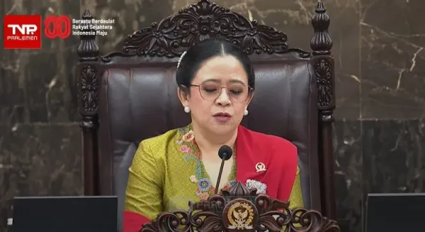 Puan Maharani di sidang tahunan bersama MPR-DPR-DPD (dok. YouTube Sekretariat Presiden)