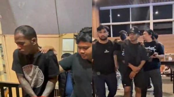 PENCULIK KEPALA CABANG BANK BUMN - Tampang empat pelaku penculikan Kacab Bank BUMN berinisial MIP. Korban diculik di Pasar Rebo, Jakarta Timur dan jasadnya ditemukan di Bekasi. (Istimewa)