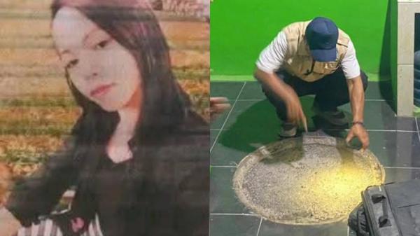 WANITA TEWAS DICOR - (Kiri) Foto Nurminah, wanita muda yang tewas dicor kekasih di Kabupaten Lombok Barat, Pulau Lombok, Nusa Tenggara Barat (NTB) dan (Kanan) Polisi saat berada di lokasi penimbunan korban yang dicor oleh kekasihnya di sebuah perumahan Desa Perampuan, Lombok Barat, Sabtu (23/8/2025).