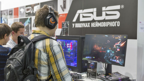 asus booth at gaming event