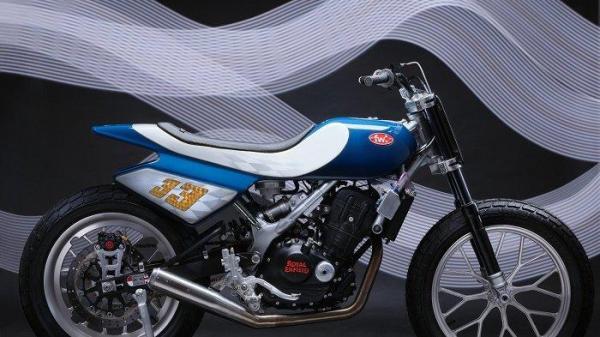 KUSTOM: Royal Enfield bersama Front Wheels Motors lewat proyek Groove FT 450