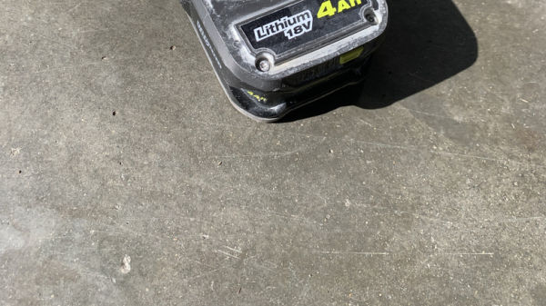Ryobi battery close-up