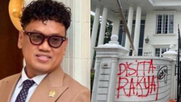 DIKEMBALIKAN - Kolase foto Uya Kuya dan rumahnya yang dijarah. Beberapa barang ikembalikan Setelah Dijarah.