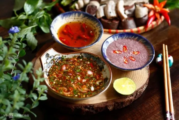 Vietnamese prefer strong flavors in their food and a variety of dipping sauces with high sodium content to go with it. Photo by Read/Bui Thuy