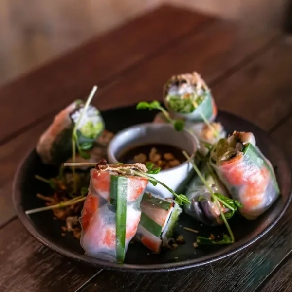 Spring rolls are served at Red Lantern restaurant. Photo courtesy of the restaurant