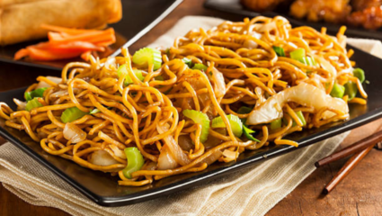 Eating in Instant noodles in breakfast