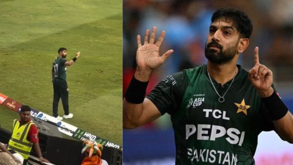 Haris Rauf's embarrassing act, 6-0 gesture in live match, Team INDIA fans were seen teasing 2 Team India