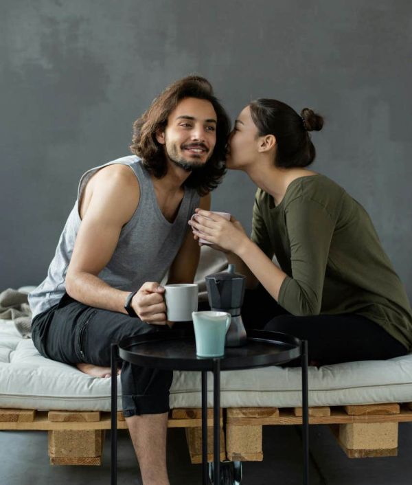 Man accepting the influence of his wife by seeing things from her perspective
