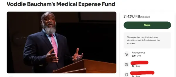 Screenshot of the GoFundMe page