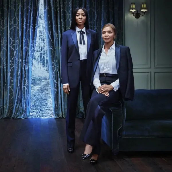 Naomi Campbell mom Valerie Morris-Campbell (right) for Burberry. 