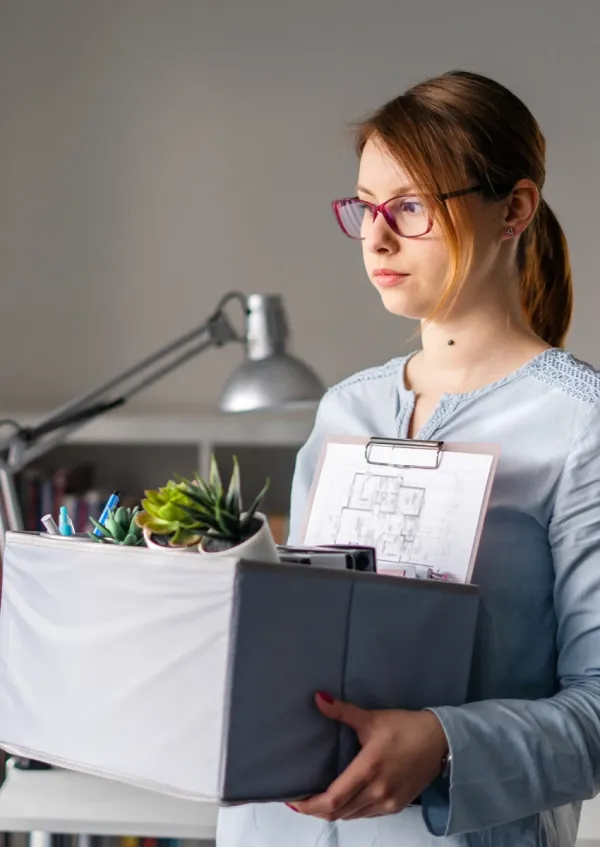 woman who was just fired