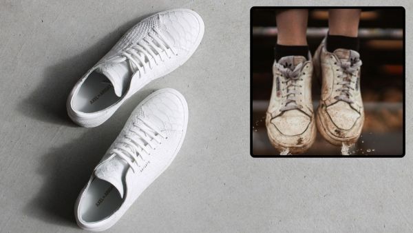 Yellow white shoes will be new, take these easy huxes