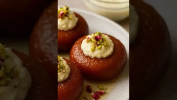 रॉयल गुलाब जामुन रब्री डोनट्स