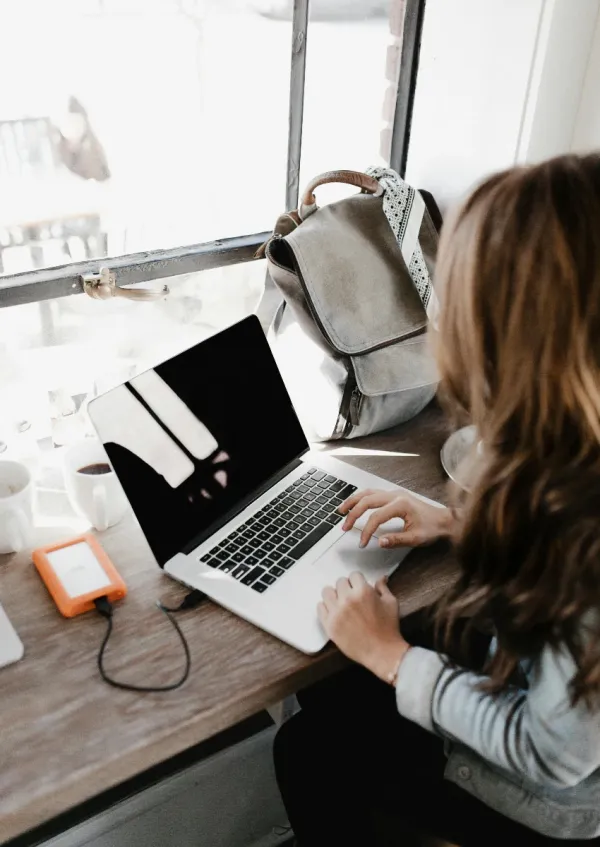 woman working hard