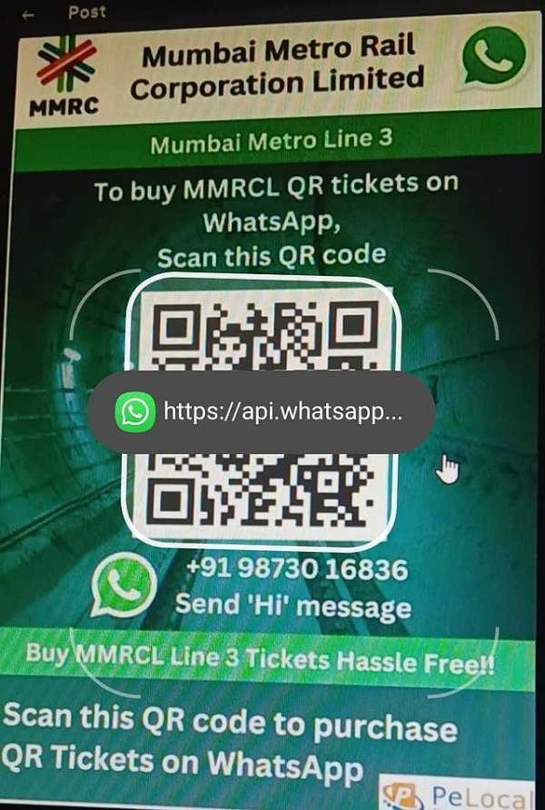 If scanning the QR code, press on the link which will redirect you to WhatsApp Chat, or directly send 'Hi' to the number mentioned.