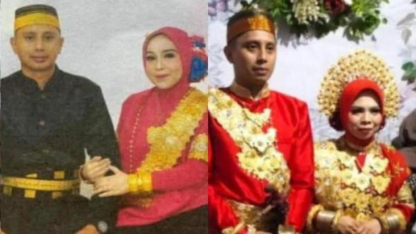 NIKAH - Prewedding Rusli dan Kasma (kiri) disebut akan menikah 7 Oktober 2025 dan Rusli dan Warni saat menikah disebut pada 5 Oktober 2025. Postingan ini diunggah akun Facebook Ainun Dhifa Rina, Minggu (5/10/2025).