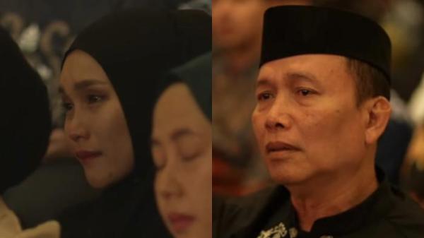 AIR MATA MENGALIR - Momen pedangdut Ayu Ting Ting hadir di kajian keagamaan dicapture Minggu (19/10/2025). Ibu Bilqis bertanya soal jodoh picu tangis Ayah Rojak.