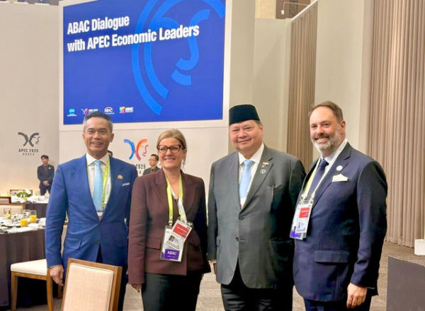 Menko Perekonomian Airlangga Hartarto saat acara dialog ABAC di Forum APEC. Foto: Dok. Kemenko Perekonomian
